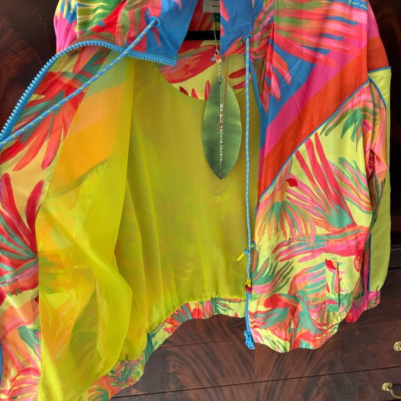FARM RIO Mixed Painted Birds Windbreaker - Picture 10 of 17